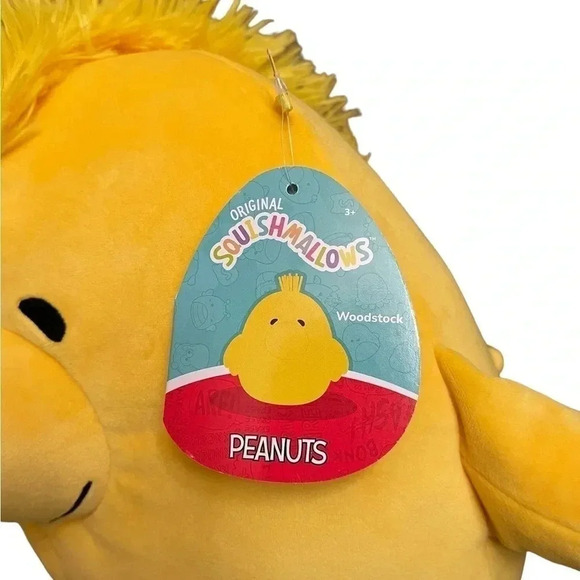 Squishmallows Peanuts Woodstock Yellow Bird Stuffed Animal Toy New - Picture 6 of 9
